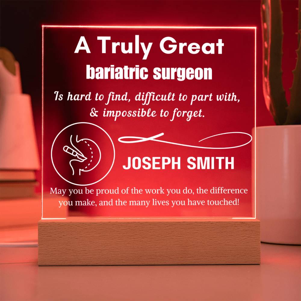Personalized Bariatric Surgeon Gift Acrylic Sign – view 9