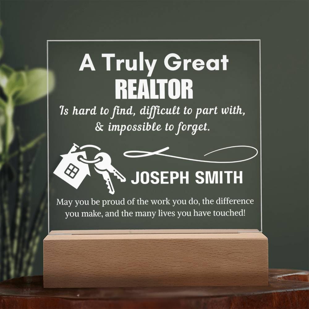 Personalized Realtor Gift Acrylic Sign – Real Estate Closing Gift – view 5
