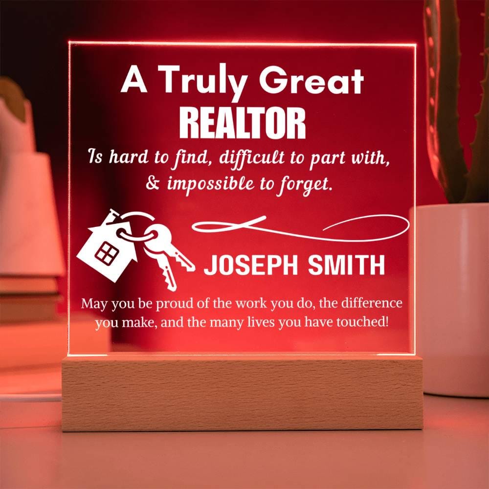 Personalized Realtor Gift Acrylic Sign – Real Estate Closing Gift – view 9