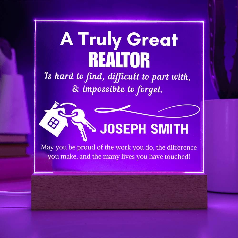 Personalized Realtor Gift Acrylic Sign – Real Estate Closing Gift – view 8