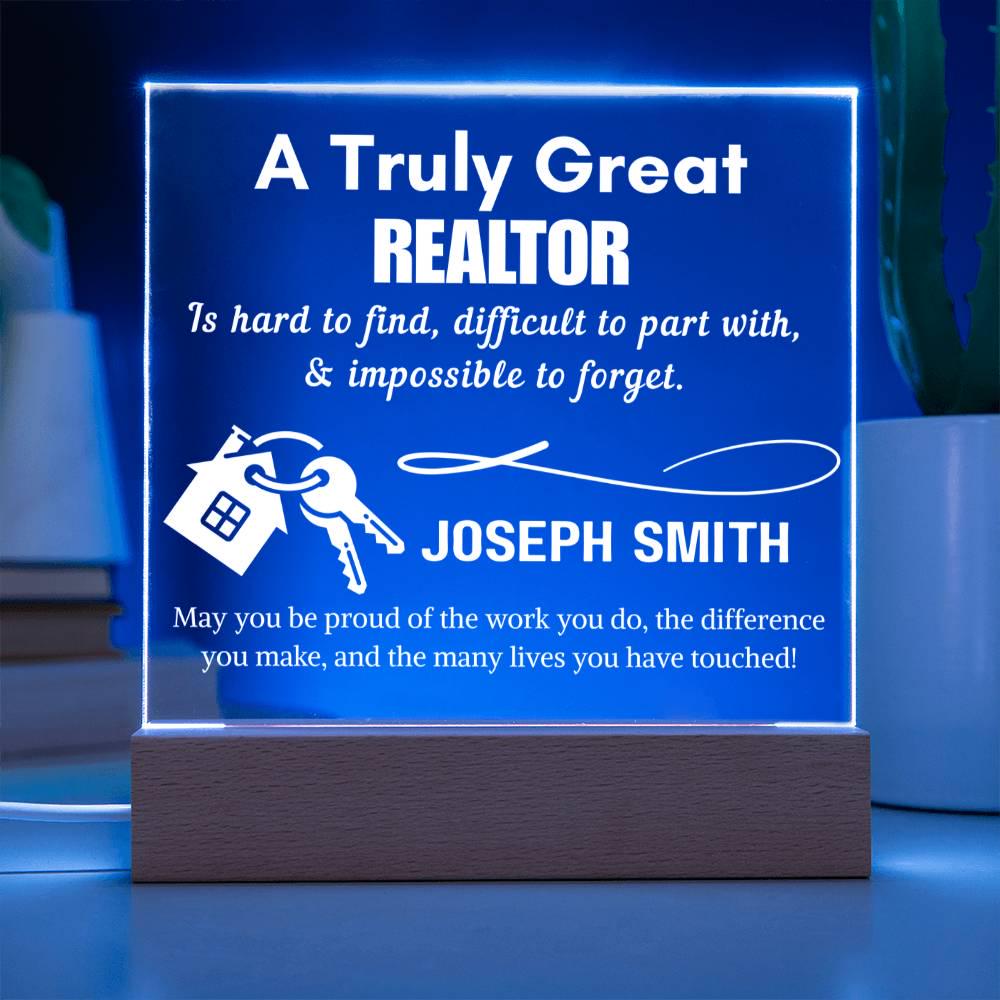 Personalized Realtor Gift Acrylic Sign – Real Estate Closing Gift – view 3