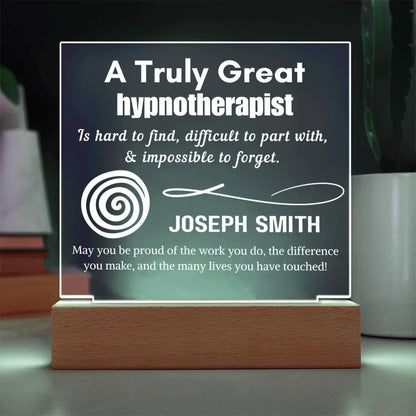 Personalized Hypnotherapist Sign – Custom Gift for Hypnotherapy