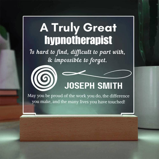 Personalized Hypnotherapist Sign – Custom Gift for Hypnotherapy