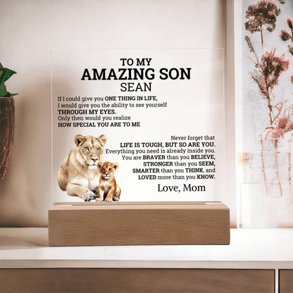 To My Amazing Son Personalized Gift from Dad – Son Christmas Gifts