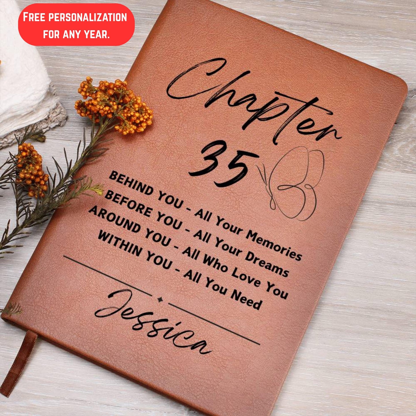 Chapter 35 Personalized Journal – Birthday gift for Women