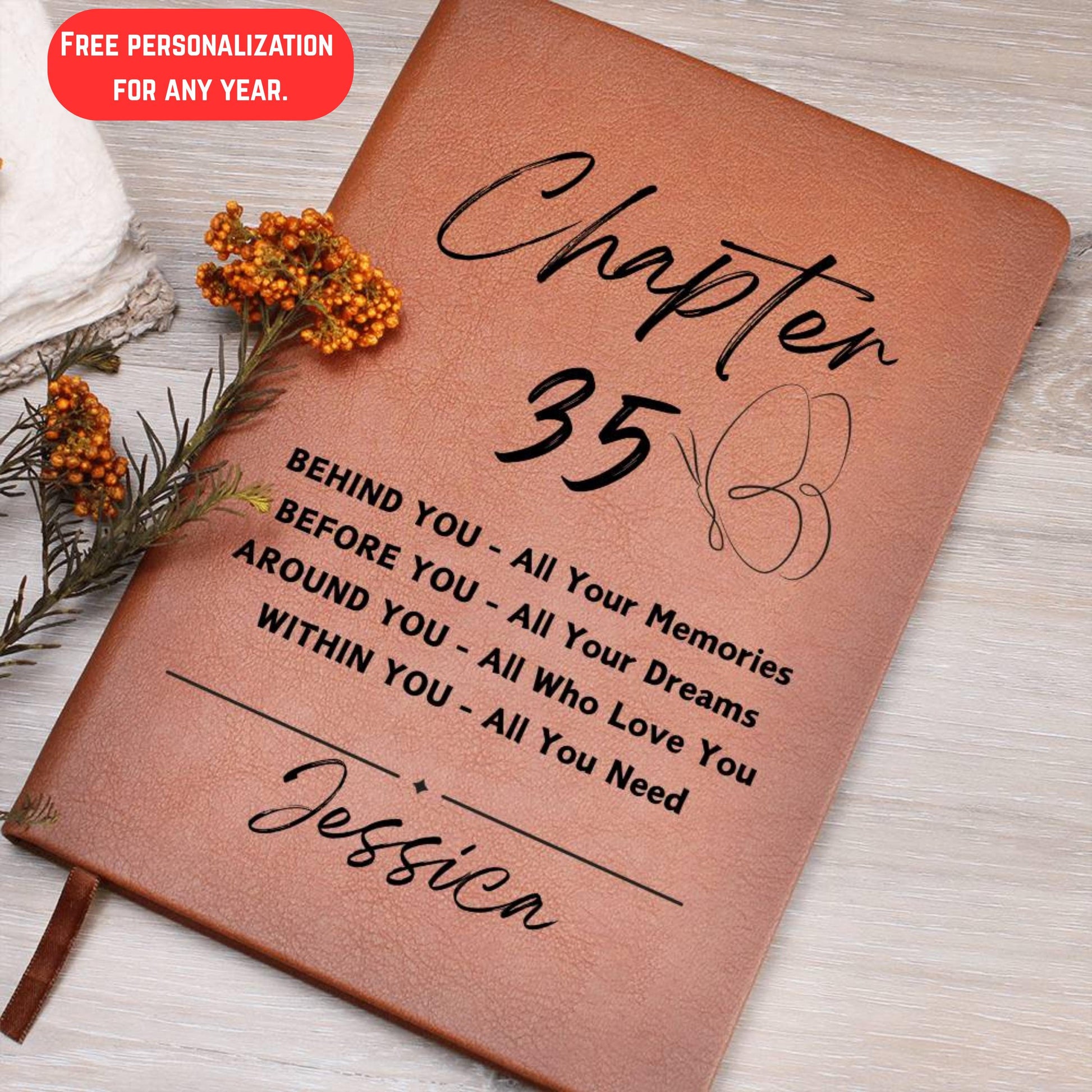 Chapter 35 Personalized Journal – Birthday gift for Women