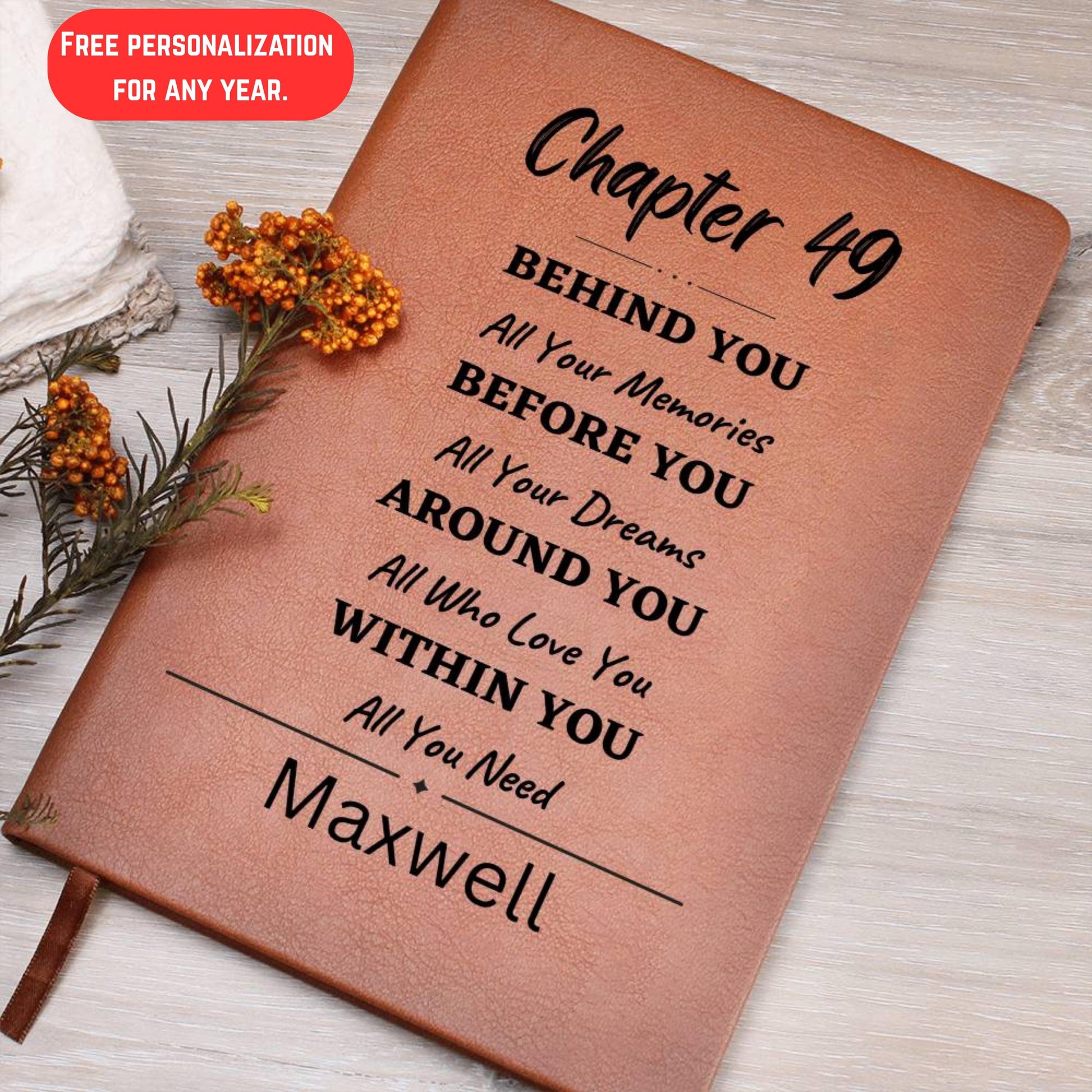 Chapter 49 Birthday Journal - Turning 49 Birthday Gift – Friend Gift