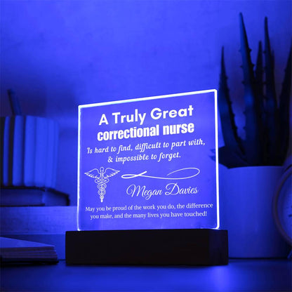 Personalized Correctional Nurse LED Sign: Appreciation Gift – view 9