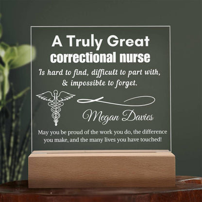 Personalized Correctional Nurse LED Sign: Appreciation Gift – view 8