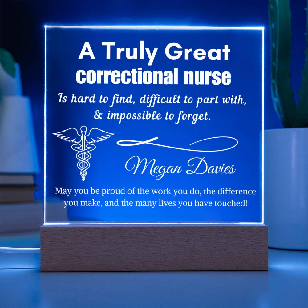 Personalized Correctional Nurse LED Sign: Appreciation Gift – view 4