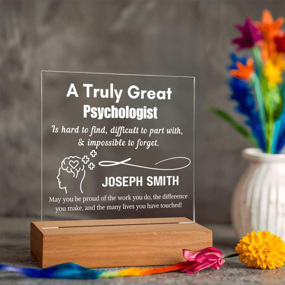 Personalized Psychologist Gift LED Acrylic Sign – Psych Grad Gift – view 9