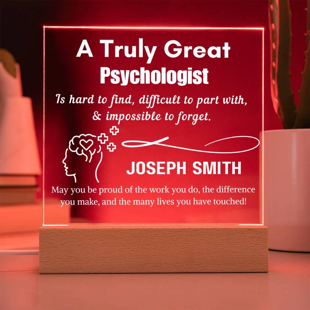 Personalized Psychologist Gift LED Acrylic Sign – Psych Grad Gift – view 8