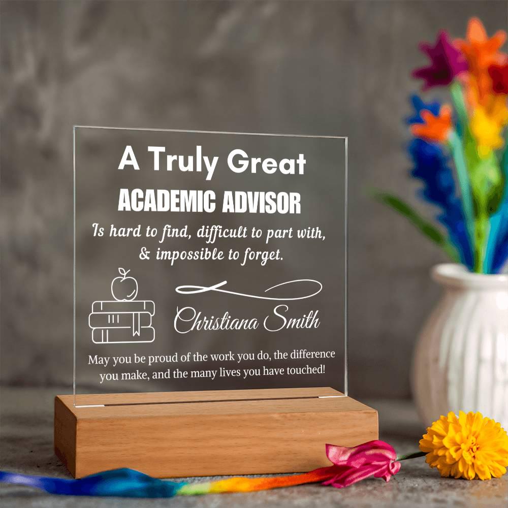 Personalized Academic Advisor Gift Acrylic Sign – College & High – view 10