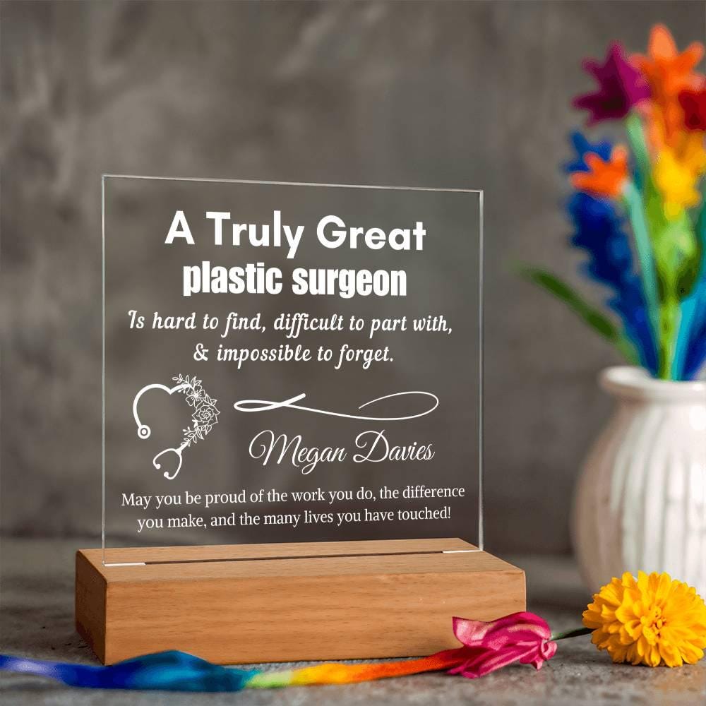 Personalized Plastic Surgeon Gift LED acrylic Sign – Cosmetic Surgery – view 9