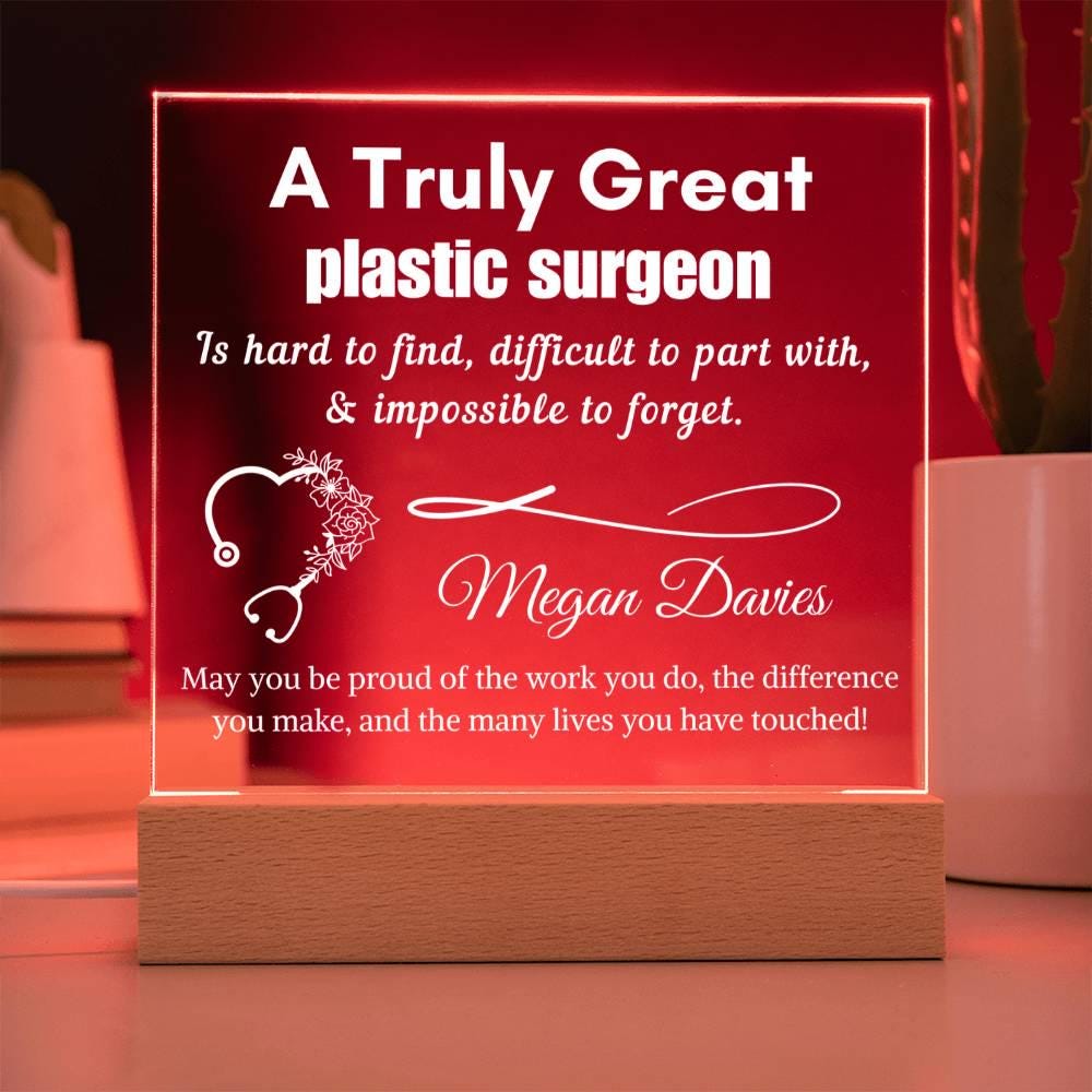 Personalized Plastic Surgeon Gift LED acrylic Sign – Cosmetic Surgery – view 8