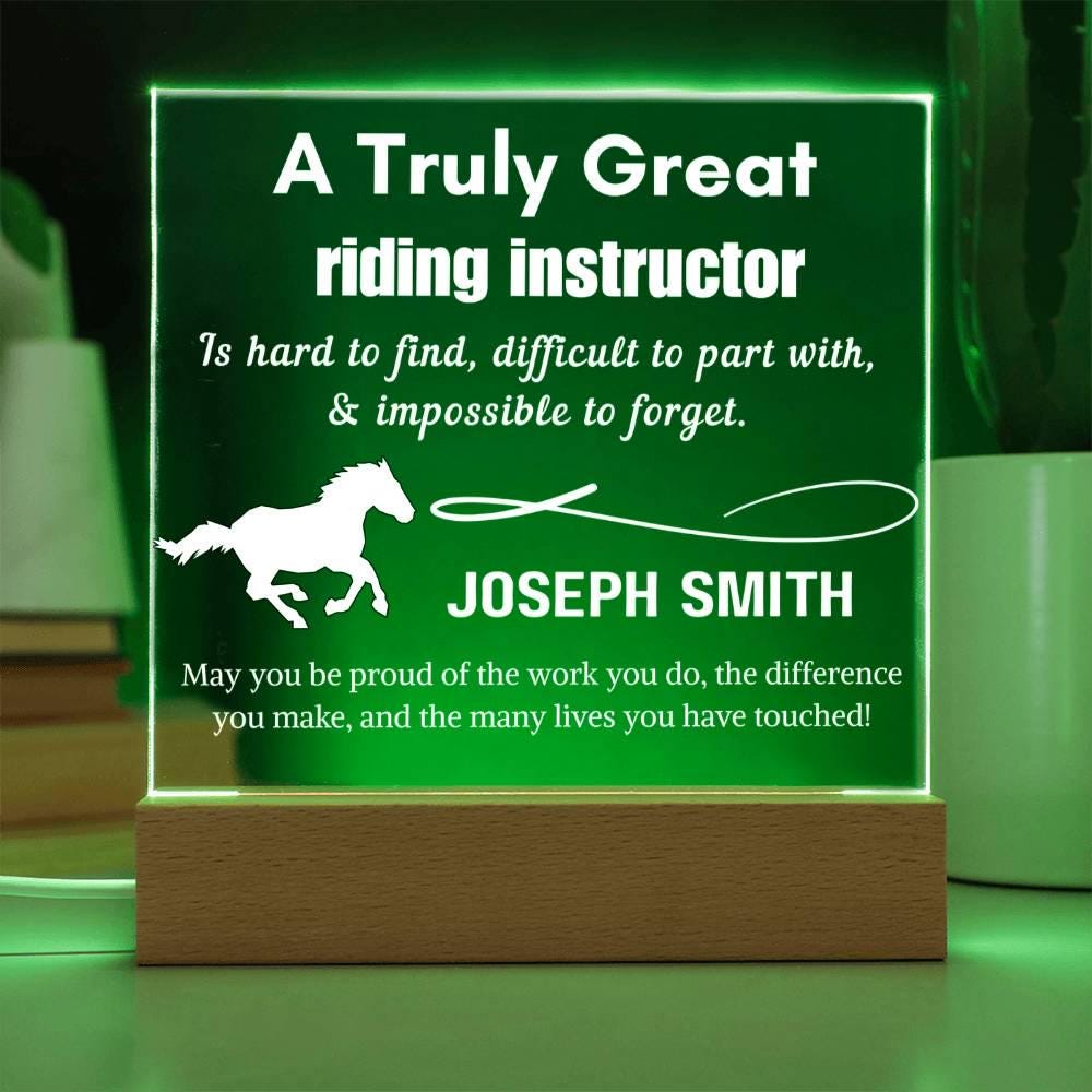 Personalized Riding Instructor Gift LED Acrylic Sign – Horse Trainer – view 10