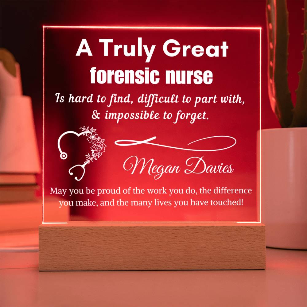 Forensic Nurse Appreciation Acrylic Sign – Personalized Gift – view 8