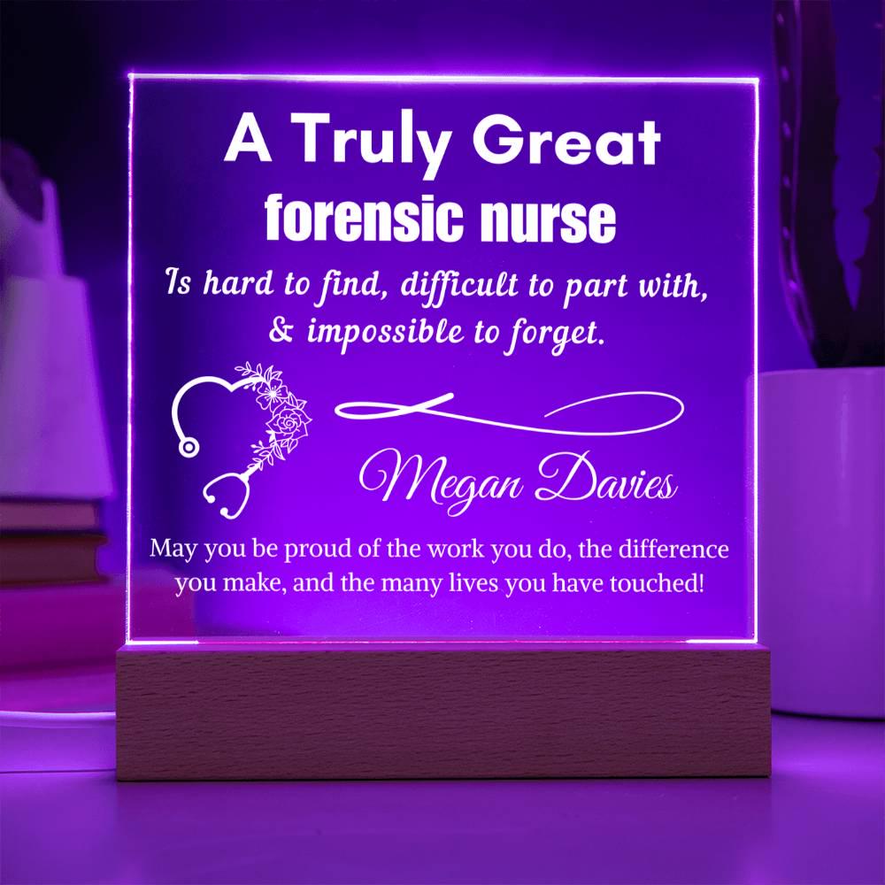 Forensic Nurse Appreciation Acrylic Sign – Personalized Gift – view 4