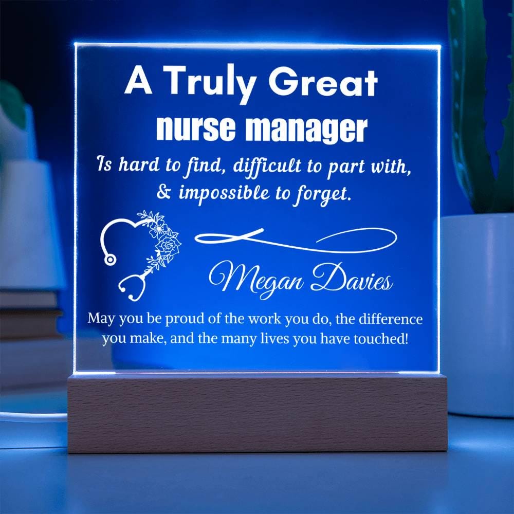 Personalized Nurse Manager Acrylic LED Sign: Appreciation Gift – view 4