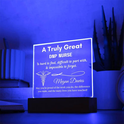 Personalized DNP Nurse LED Acrylic Sign: Graduation/Appreciation Gift – view 8