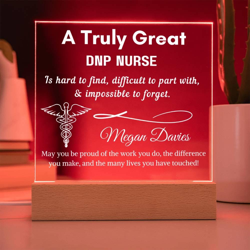 Personalized DNP Nurse LED Acrylic Sign: Graduation/Appreciation Gift – view 5
