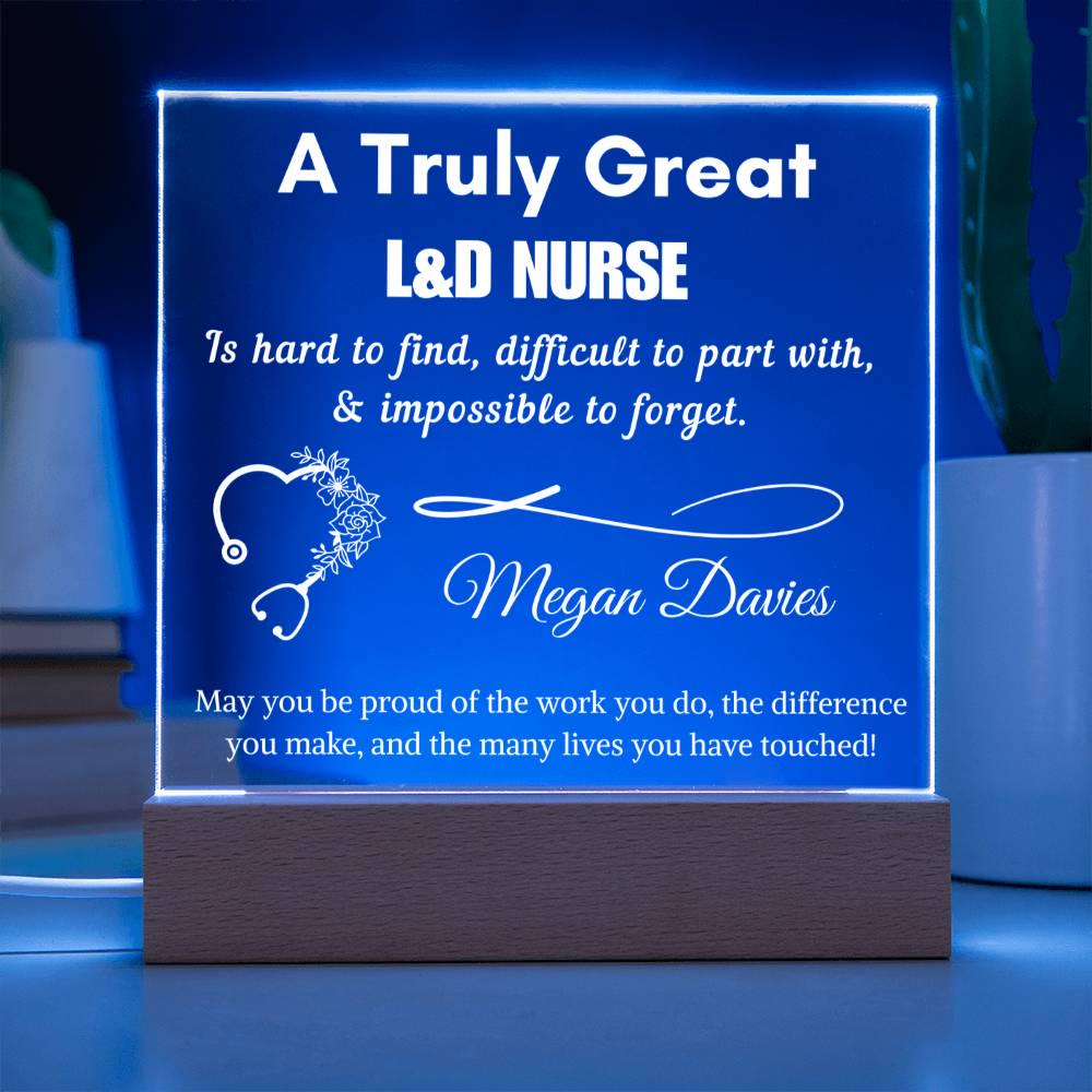Personalized Labor and Delivery Nurse Gift – L&D RN Appreciation – view 3