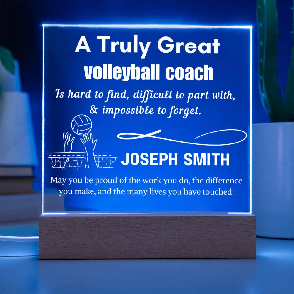 Personalized Volleyball Coach Gift Cordless LED Acrylic Sign – Gift – view 2