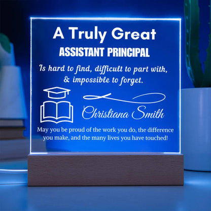 Personalized Assistant Principal Sign – Retirement Appreciation Gift – view 8