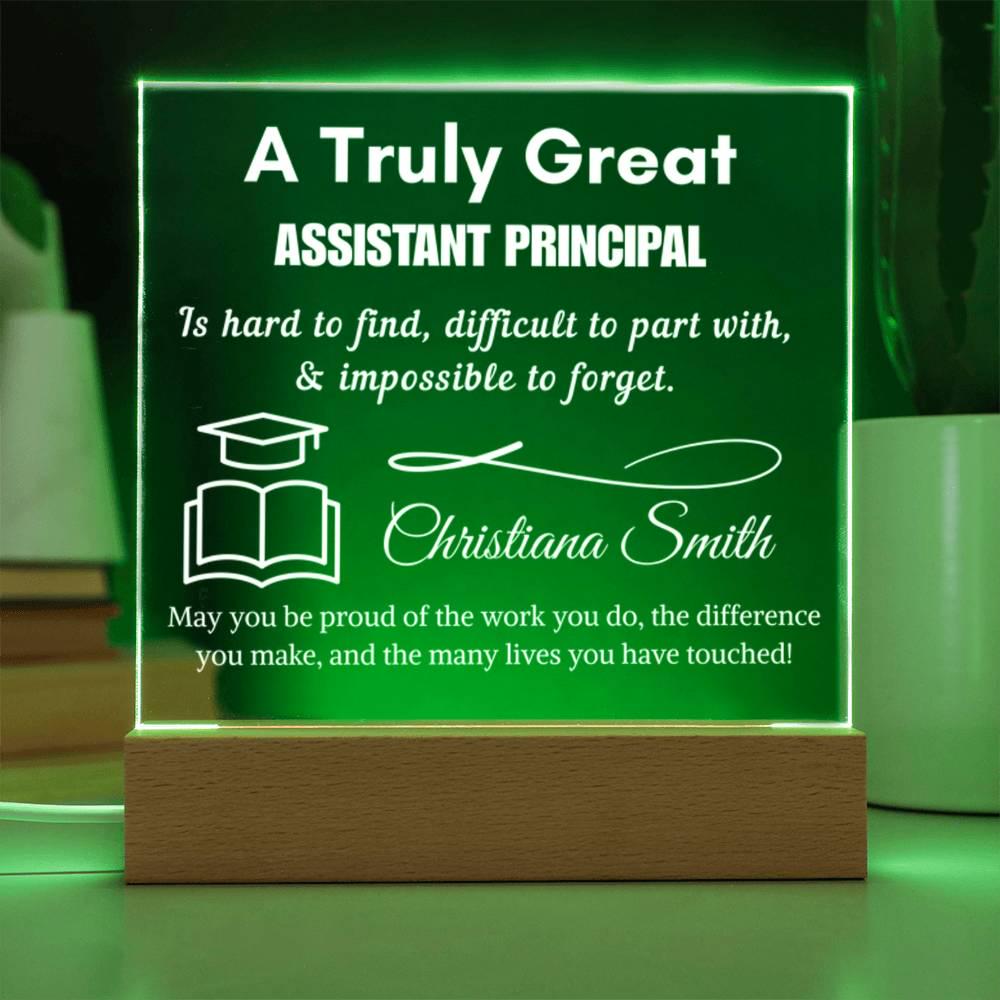 Personalized Assistant Principal Sign – Retirement Appreciation Gift – view 7
