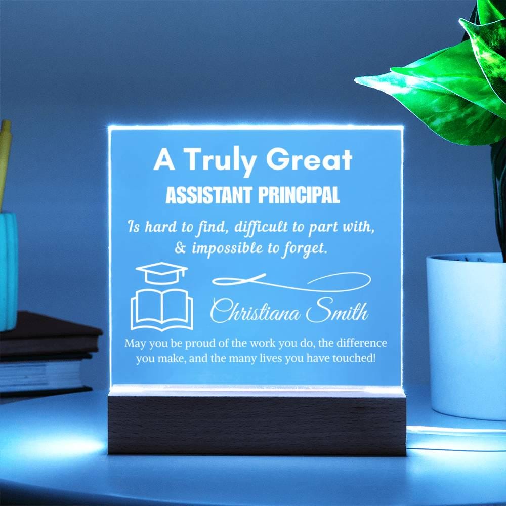 Personalized Assistant Principal Sign – Retirement Appreciation Gift – view 6