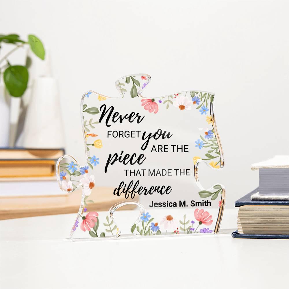 Woman Retirement Gift Personalized Acrylic Puzzle – Farewell Gift – view 2