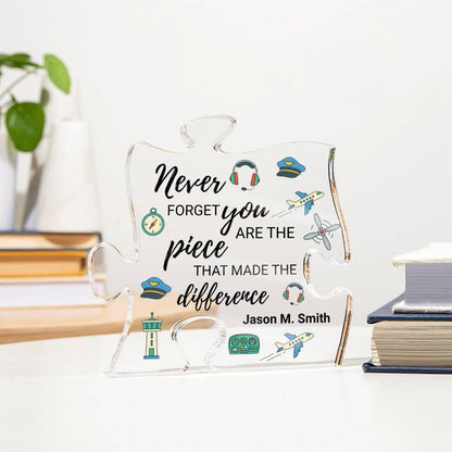 Pilot Gift Personalized Acrylic Puzzle – Gift for Pilot Birthday – view 4
