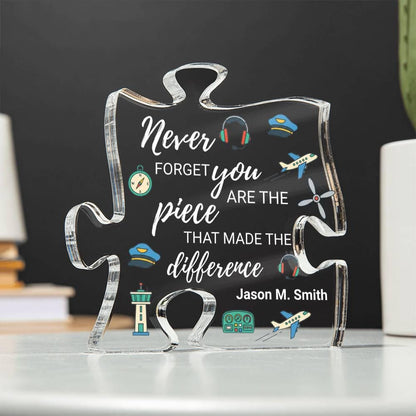 Pilot Gift Personalized Acrylic Puzzle – Gift for Pilot Birthday – view 3