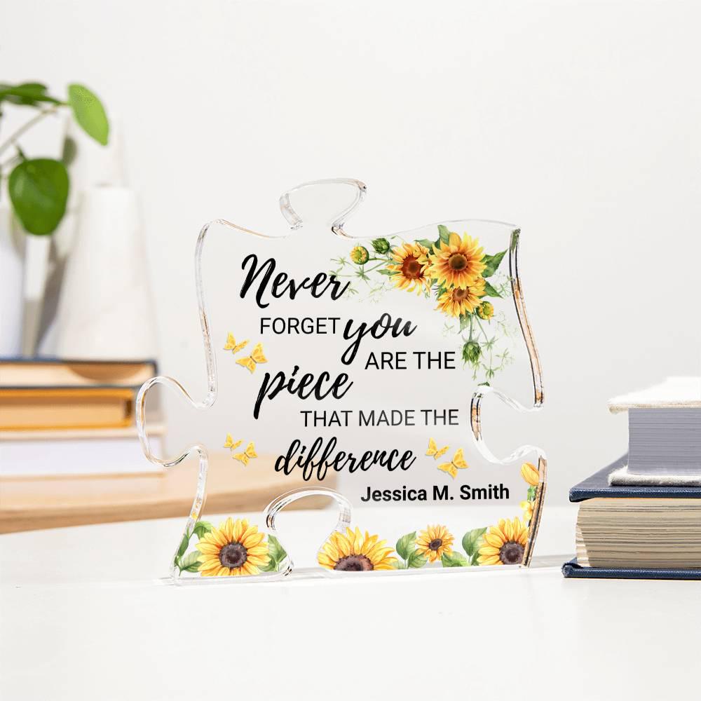 Custom Retirement Gift Personalized Acrylic Puzzle – Women Retirement – view 3