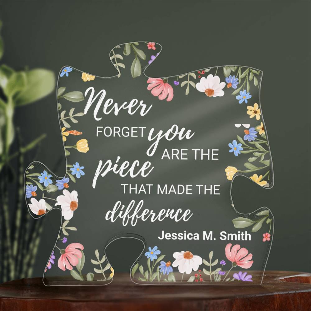 Woman Retirement Gift Personalized Acrylic Puzzle – Farewell Gift