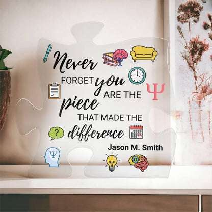 Psychologist Gift Personalized Acrylic Puzzle – Thank You Gift