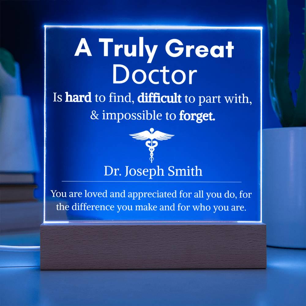 Personalized Doctor Gift Acrylic LED Sign – Doctor Appreciation – view 4