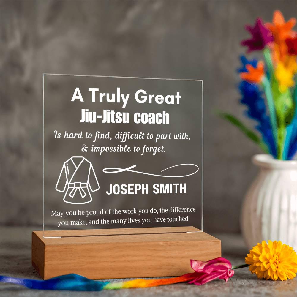 Personalized Jiu Jitsu Coach Gift Acrylic LED Sign – Jiu Jitsu – view 10