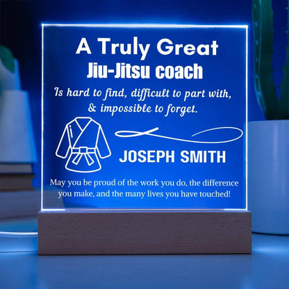 Personalized Jiu Jitsu Coach Gift Acrylic LED Sign – Jiu Jitsu – view 8