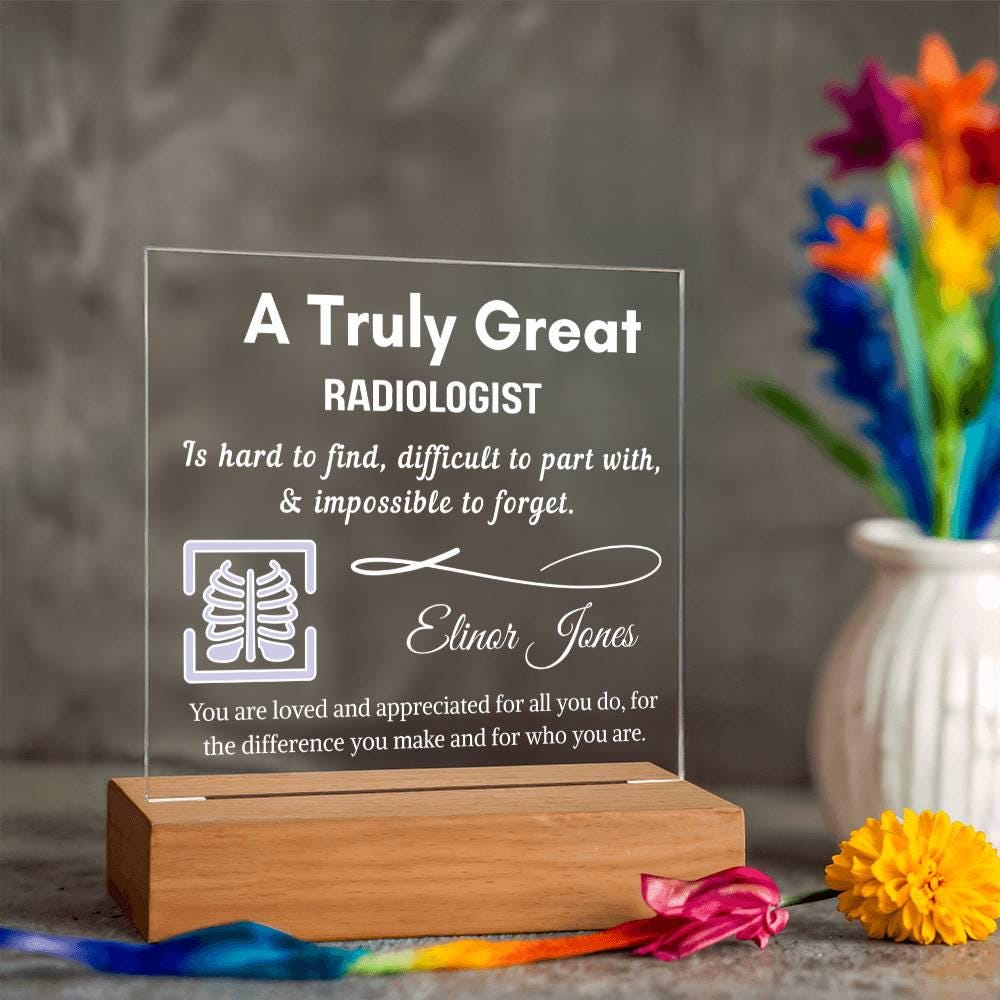 Personalized Radiologist Acrylic LED Sign: Radiology Tech Gift – view 9