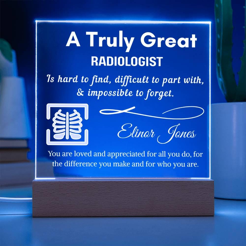 Personalized Radiologist Acrylic LED Sign: Radiology Tech Gift – view 8