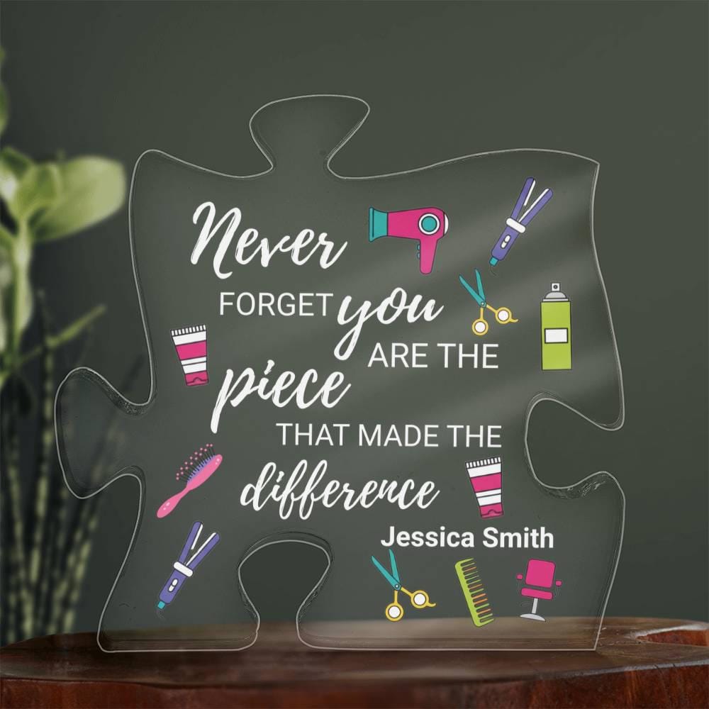 Hairdresser Gift Personalized Acrylic Puzzle – Hair Stylist Gift – view 4