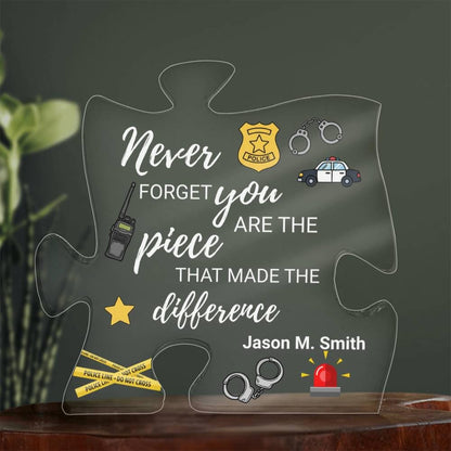 Police Retirement Gift Acrylic Puzzle– Appreciation Gift for Retiring