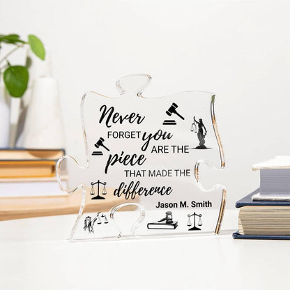 Law Retirement Gift Acrylic Puzzle – Lawyer Appreciation Gift – view 3