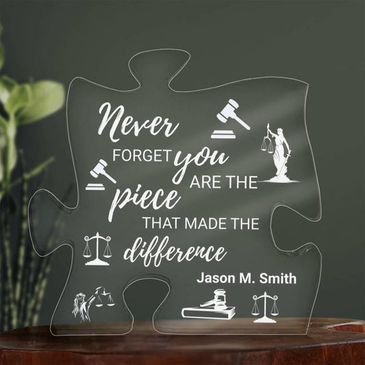 Law Retirement Gift Acrylic Puzzle – Lawyer Appreciation Gift