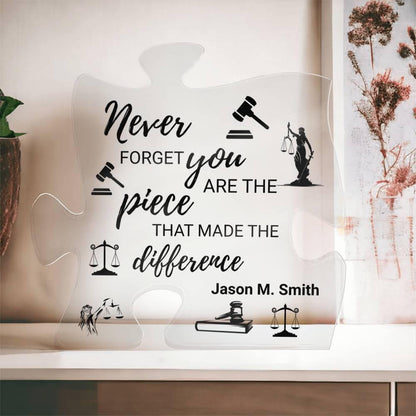 Law Retirement Gift Acrylic Puzzle – Lawyer Appreciation Gift – view 4