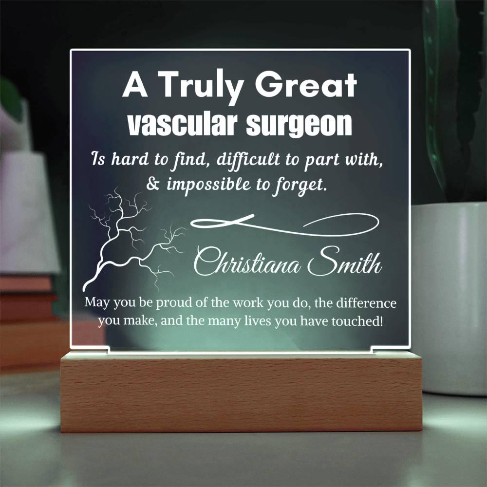 Personalized Vascular Surgeon LED Sign: Doctor Appreciation Gift