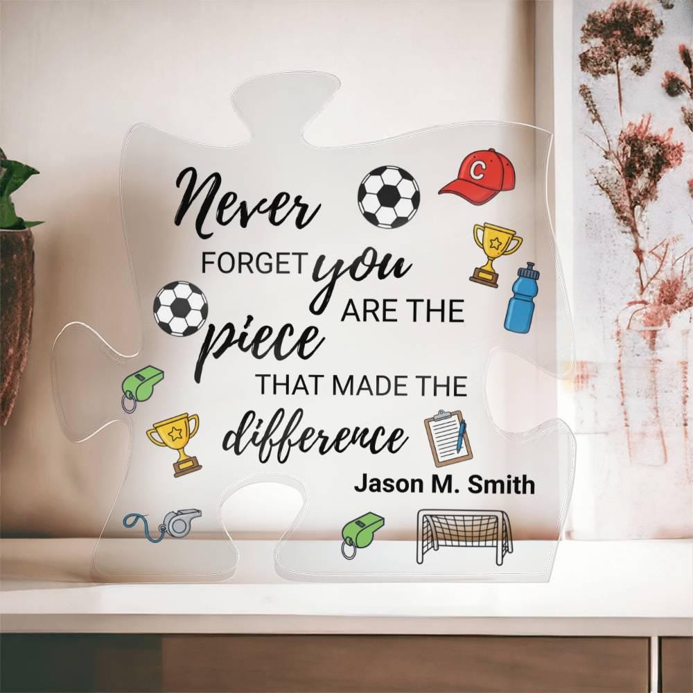 Personalized Soccer Coach Gift Acrylic Puzzle – Gift from Team – view 4