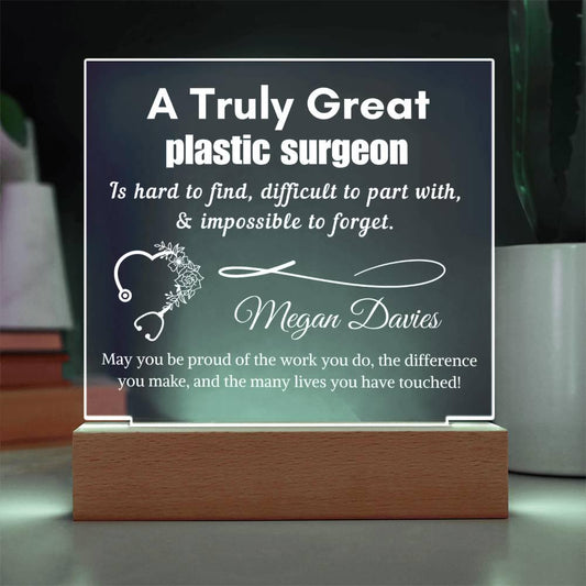 Personalized Plastic Surgeon Gift LED acrylic Sign – Cosmetic Surgery
