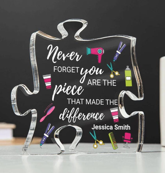 Hairdresser Gift Personalized Acrylic Puzzle – Hair Stylist Gift